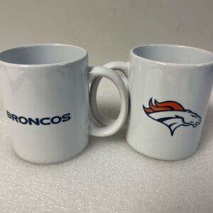NFL Set Of Denver Broncos Ceramic Coffee Mug Logo